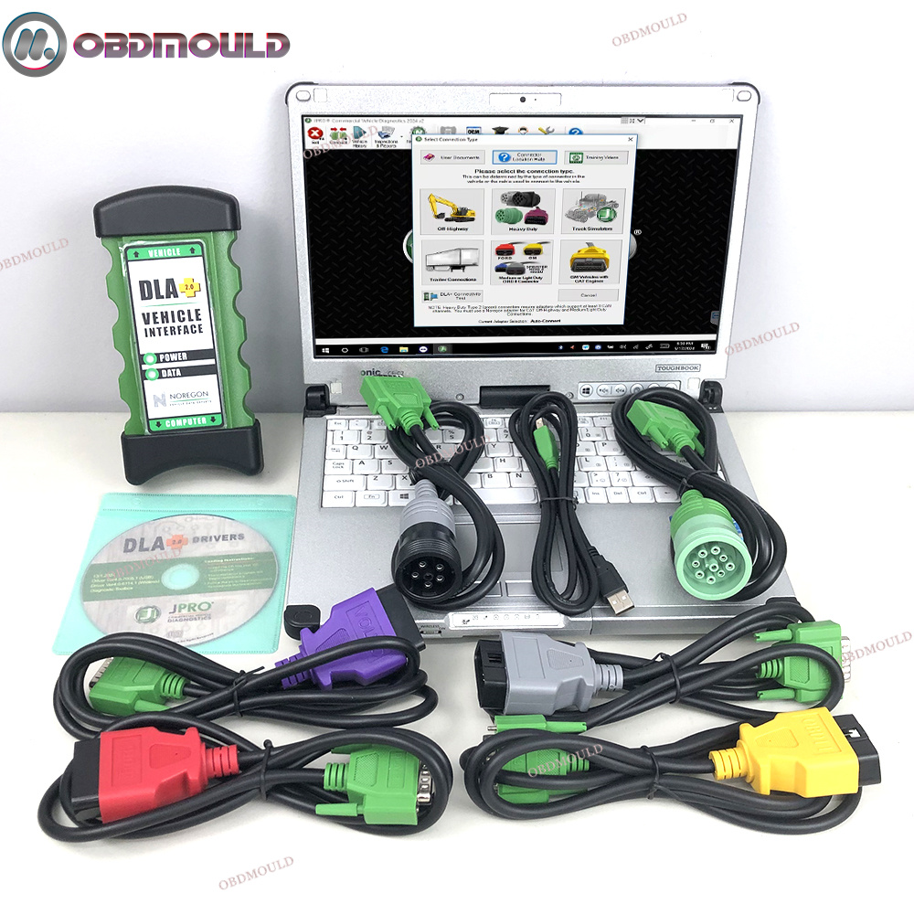 Heavy Equipment Software - ForJ-pro DLA診断 DLA+CFC2 ラップトップ2.0車両インターフェース 最新ソフトウェア 大型トラック診断ツール