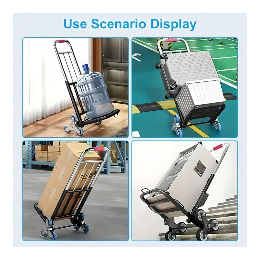 頑丈な折りたたみ式トロリー。調整可能なバックル、階段用車輪、 - Heavy Equipment Lift のレビューと価格