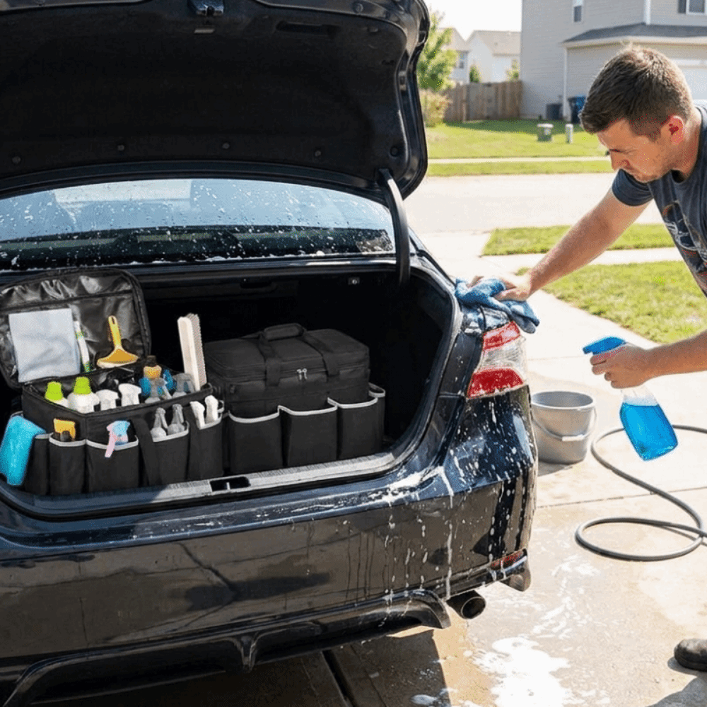 防水洗車ツールバッグ調節可能なショルダーストラップ大容量カー - Heavy Equipment Washing のレビューと価格