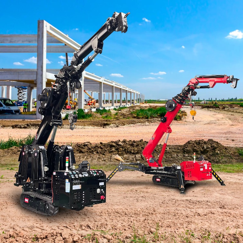 小型ミニスパイダークレーン油圧電動リモコン式ヘビーデューティ - Heavy Equipment Lift のレビューと価格